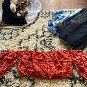 Off the shoulder crop top